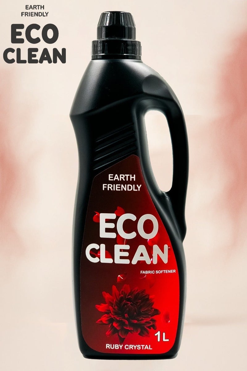 Earth Friendly Eco Clean Liquid Laundry Detergent 3L Ruby Crystal and Ruby Crystal Luxury Fabric Softener 1L + 1L Bundle - Image 3